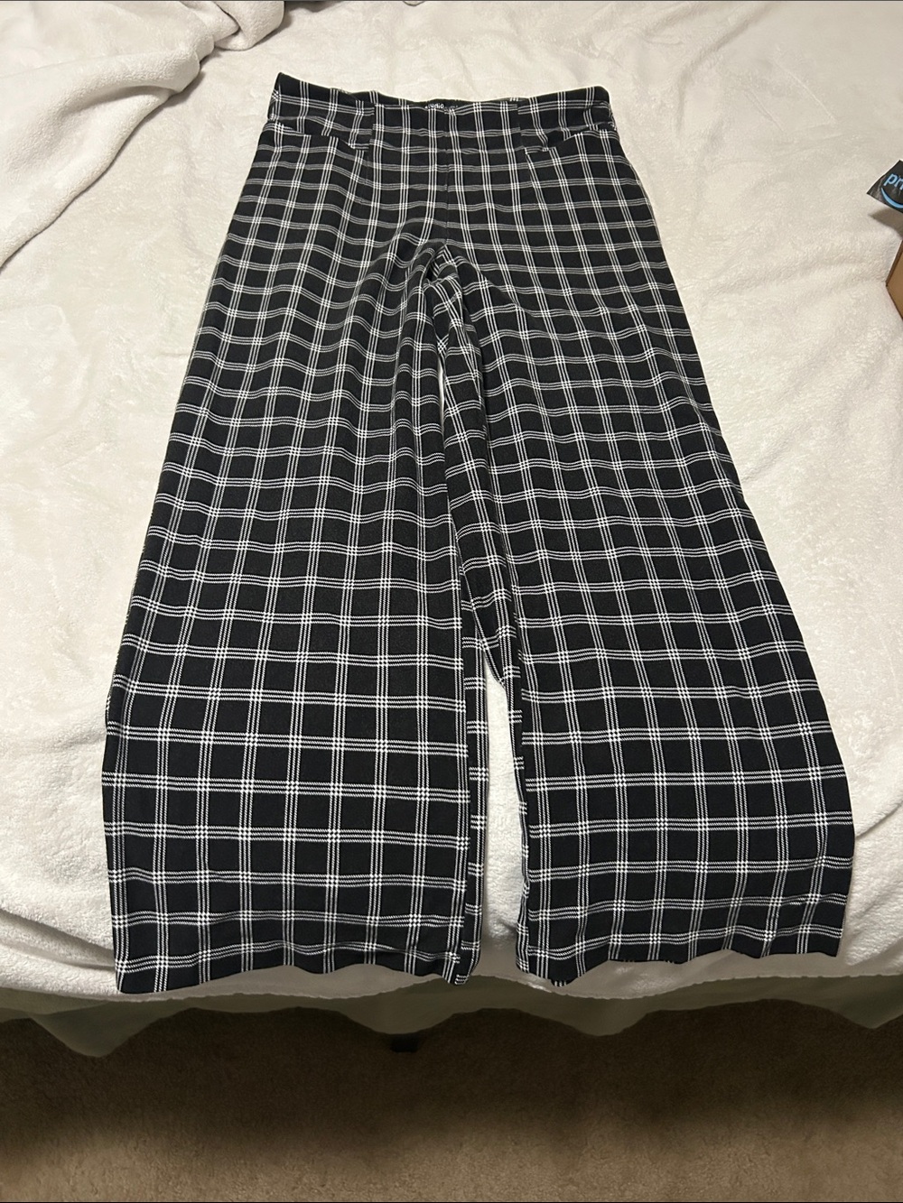torrid Black & White Plaid Wide-Leg Pants